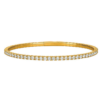 Morris & David 14K Gold Choice of Carat Weight Diamond Flex Bangle Bracelet