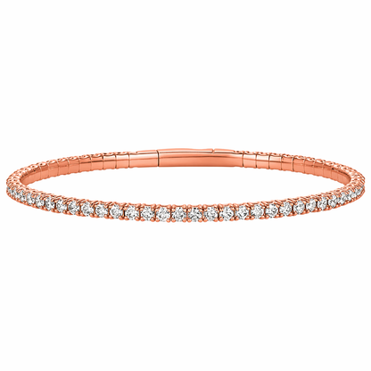 Morris & David 14K Gold Choice of Carat Weight Diamond Flex Bangle Bracelet
