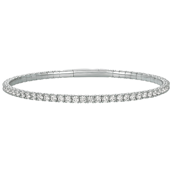 Morris & David 14K Gold Choice of Carat Weight Diamond Flex Bangle Bracelet