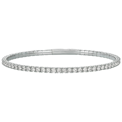 Morris & David 14K Gold Choice of Carat Weight Diamond Flex Bangle Bracelet