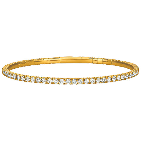 Morris & David 14K Gold Choice of Carat Weight Diamond Flex Bangle Bracelet