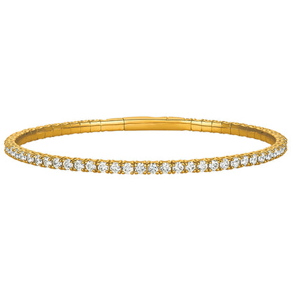 Morris & David 14K Gold Choice of Carat Weight Diamond Flex Bangle Bracelet