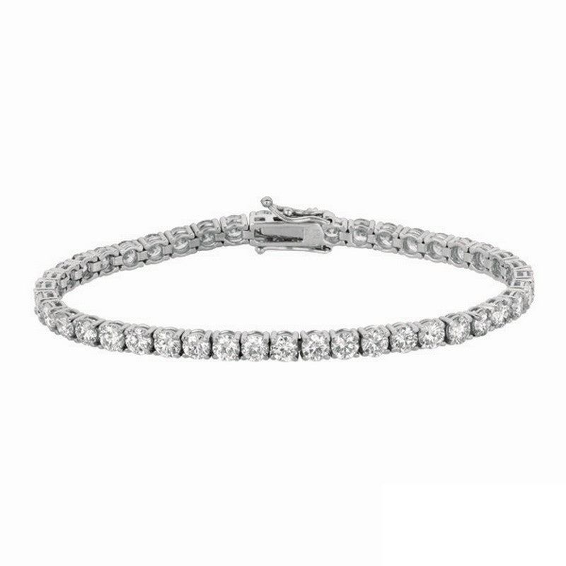 Morris & David 14K Gold 3.00ctw Diamond Tennis 7" Bracelet