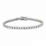 Morris & David 14K Gold 3.00ctw Diamond Tennis 7" Bracelet