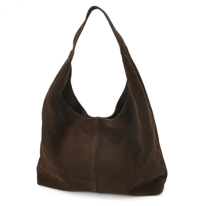 Moda Luxe Amber Suede Leather Hobo Bag