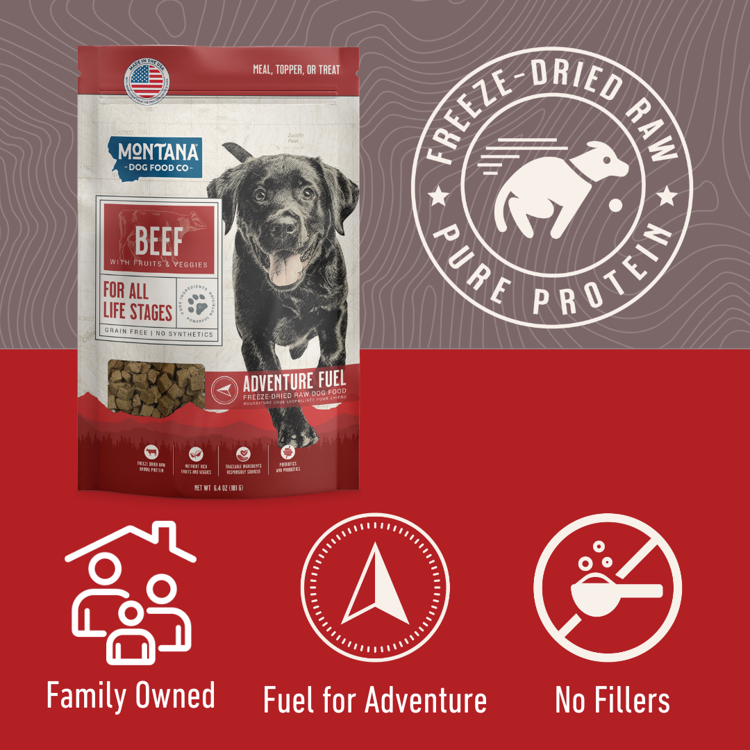 Montana Dog Food Co Grain-Free Beef Freeze-Dried Adventure Fuel Dog Food