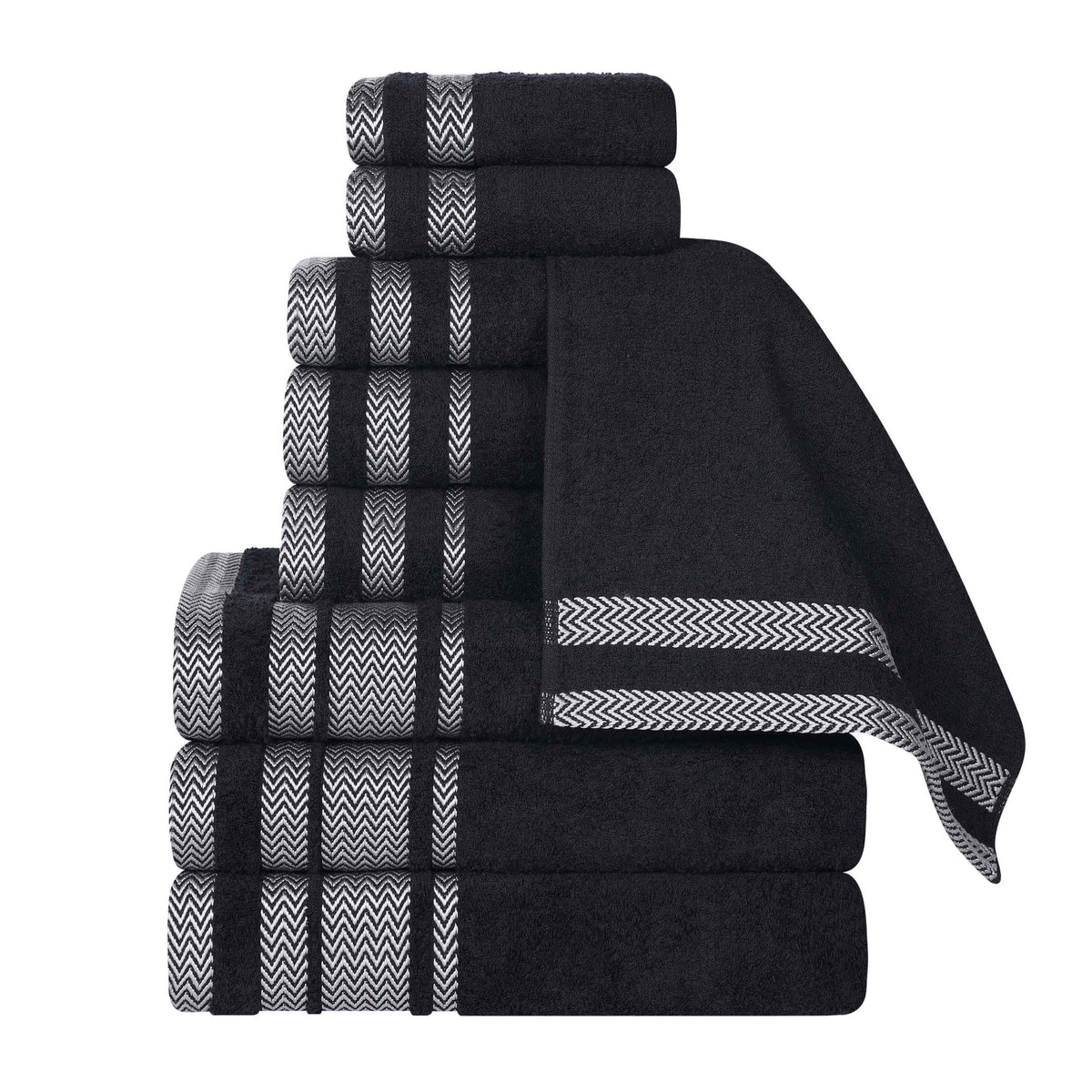 Superior "Hays" 100% Cotton Textured 9-Piece Towel Set