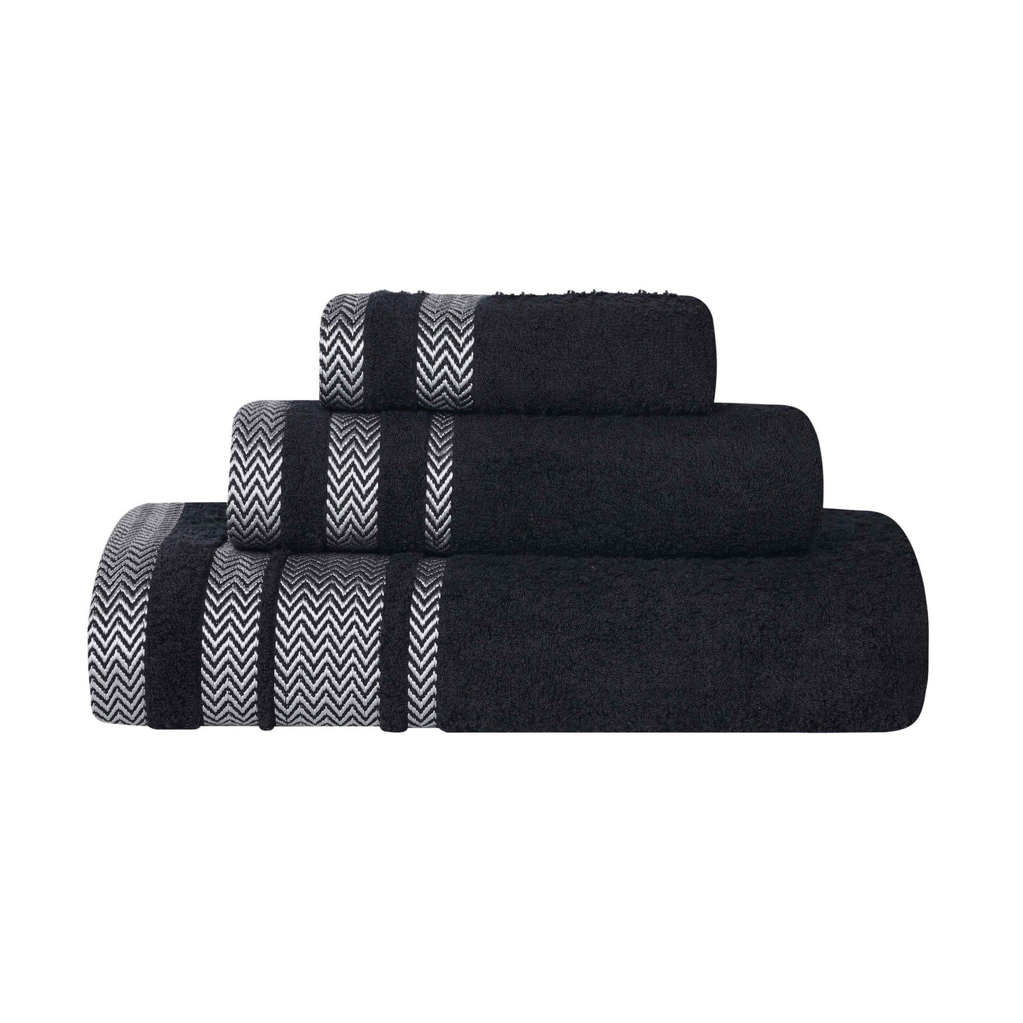 Superior "Hays" 100% Cotton Textured 3-Piece Towel Set