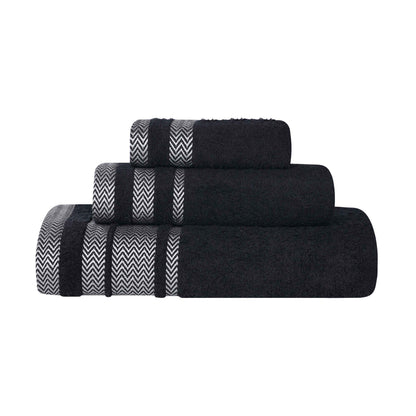 Superior "Hays" 100% Cotton Textured 3-Piece Towel Set
