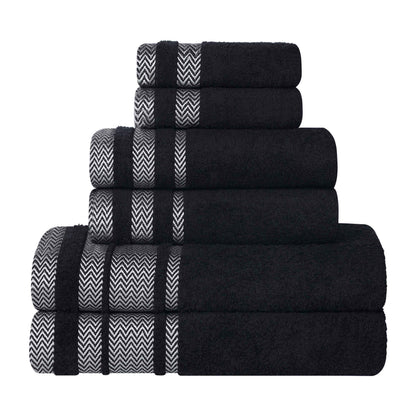 Superior "Hays" 100% Cotton Textured 6-Piece Towel Set