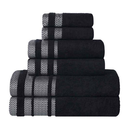 Superior "Hays" 100% Cotton Textured 6-Piece Towel Set