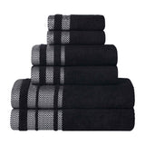 Superior "Hays" 100% Cotton Textured 6-Piece Towel Set
