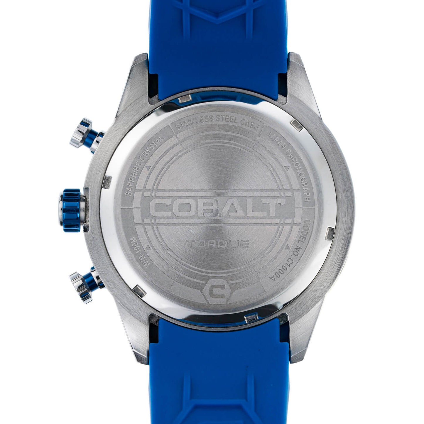 Cobalt Men's 48mm Torque Quartz Chronograph Silicone Strap Watch - Blue
