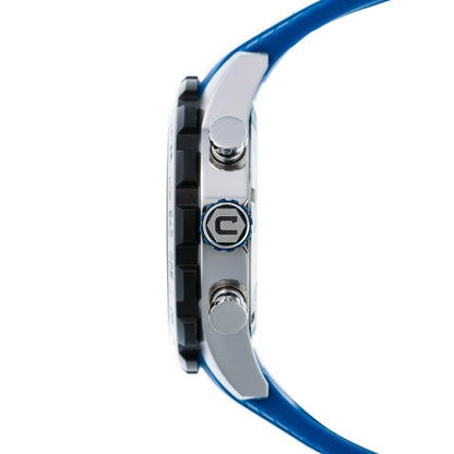Cobalt Men's 48mm Torque Quartz Chronograph Silicone Strap Watch - Blue