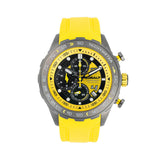 Cobalt Men's 48mm Torque Quartz Chronograph Silicone Strap Watch - Yellow