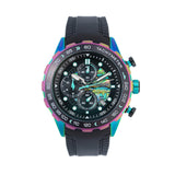 Cobalt Men's 48mm Torque Quartz Chronograph Abalone Strap Watch - Iridescent
