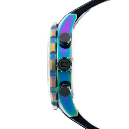 Cobalt Men's 48mm Torque Quartz Chronograph Abalone Strap Watch - Iridescent