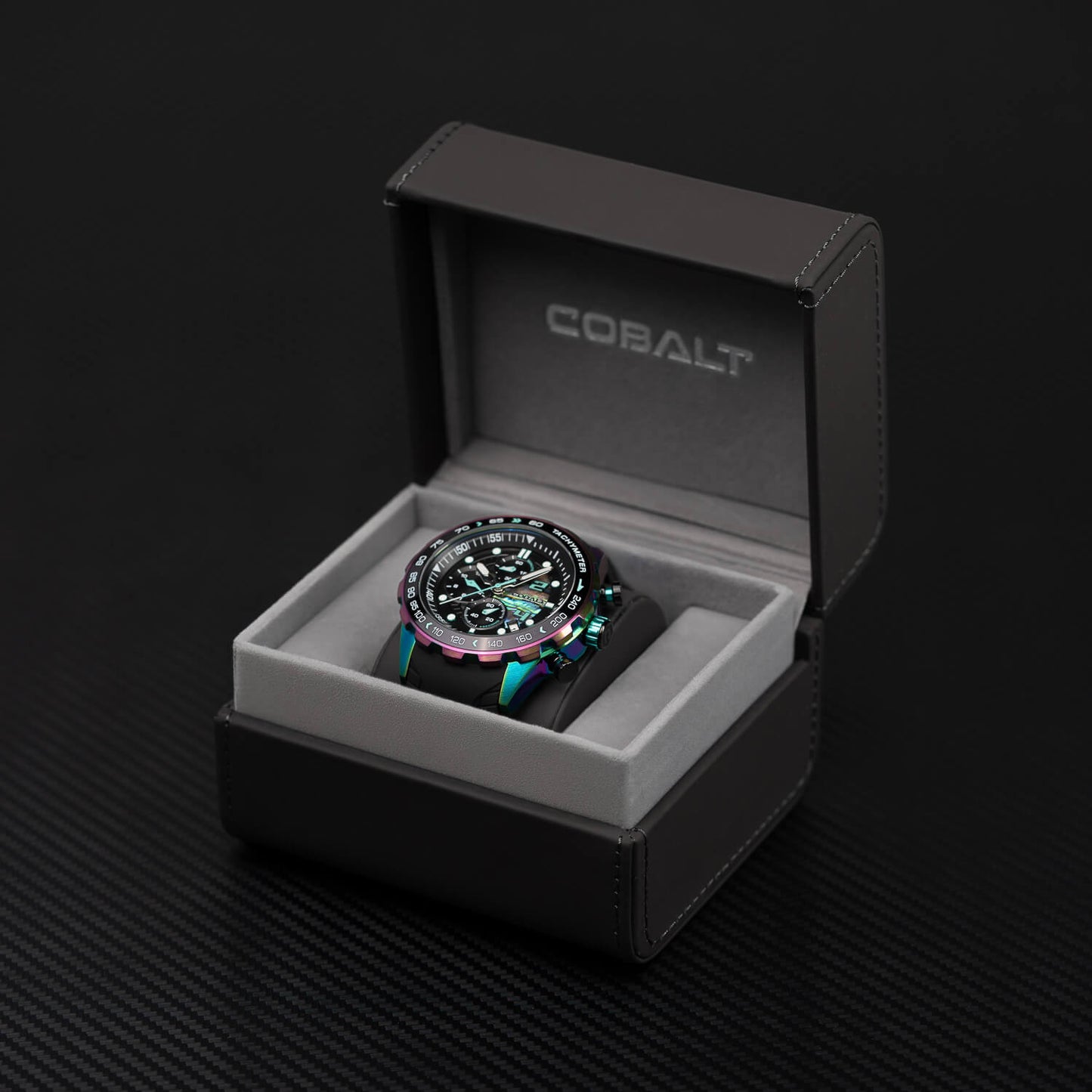 Cobalt Men's 48mm Torque Quartz Chronograph Abalone Strap Watch - Iridescent