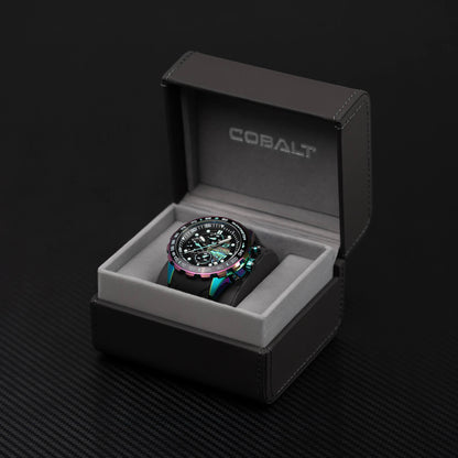 Cobalt Men's 48mm Torque Quartz Chronograph Abalone Strap Watch - Iridescent