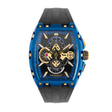 Cobalt Men's 43mm R.P.M Quartz Chronograph Tonneau Strap Watch - Blue