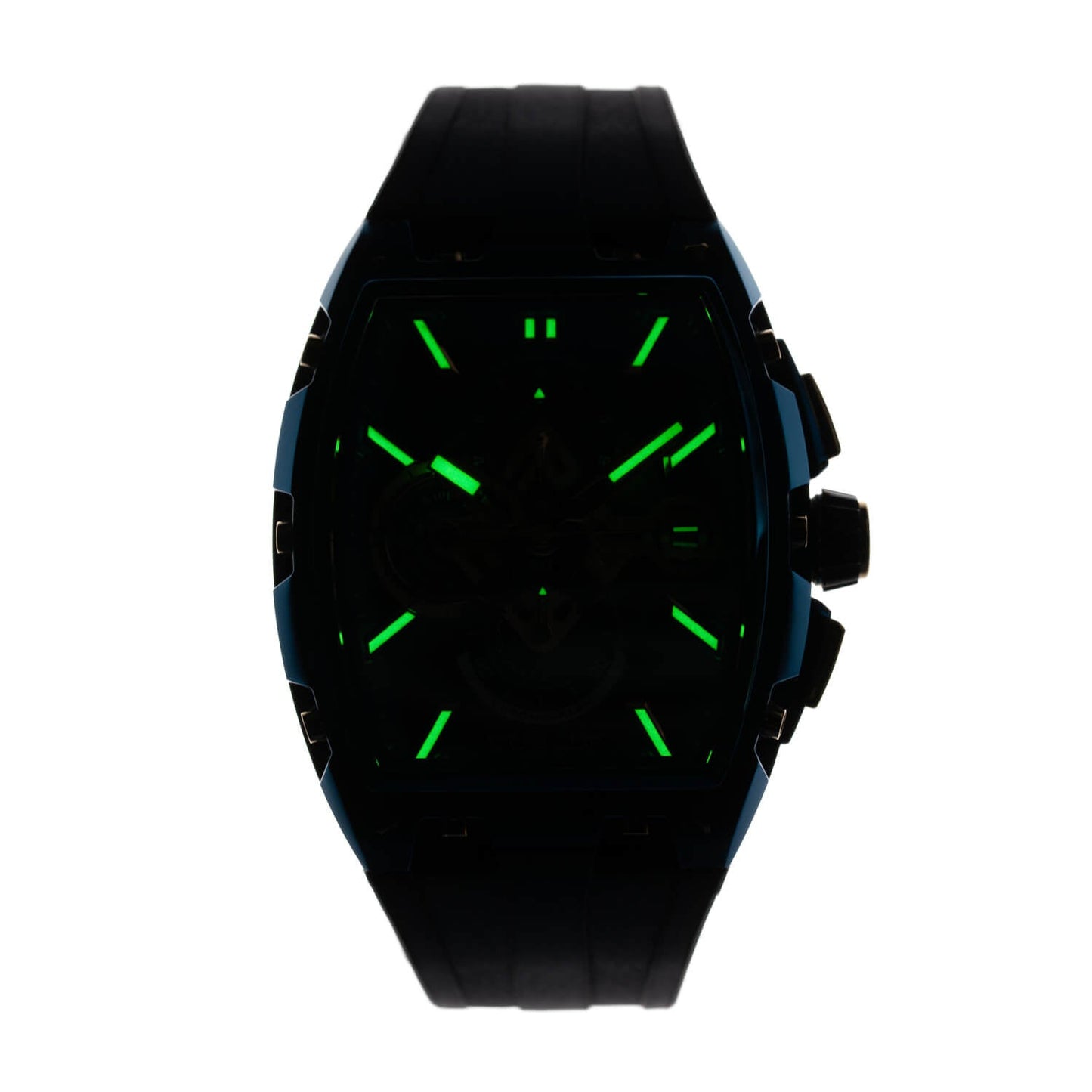 Cobalt Men's 43mm R.P.M Quartz Chronograph Tonneau Strap Watch - Blue