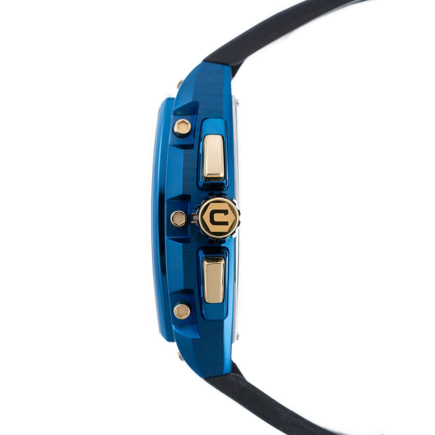 Cobalt Men's 43mm R.P.M Quartz Chronograph Tonneau Strap Watch - Blue