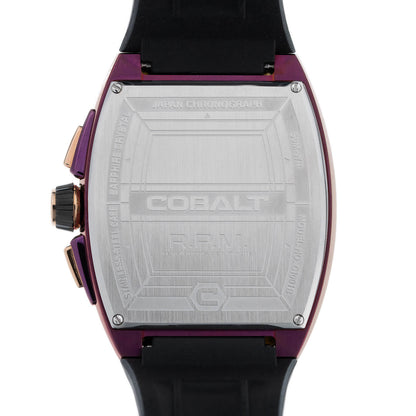Cobalt Men's 43mm R.P.M Quartz Chronograph Tonneau Strap Watch - Purple