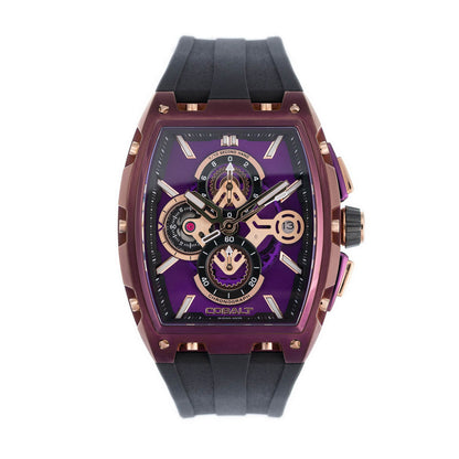 Cobalt Men's 43mm R.P.M Quartz Chronograph Tonneau Strap Watch - Purple