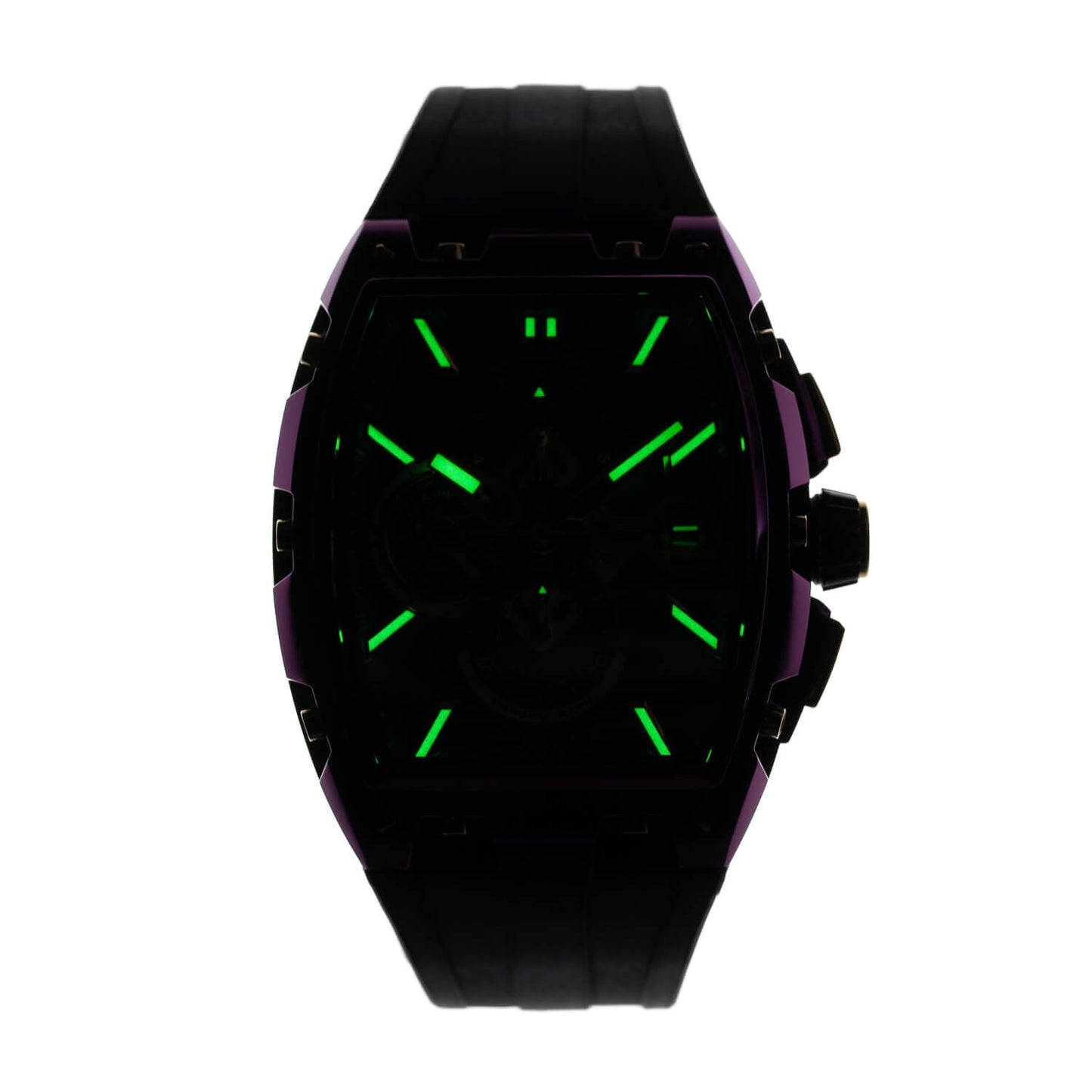 Cobalt Men's 43mm R.P.M Quartz Chronograph Tonneau Strap Watch - Purple