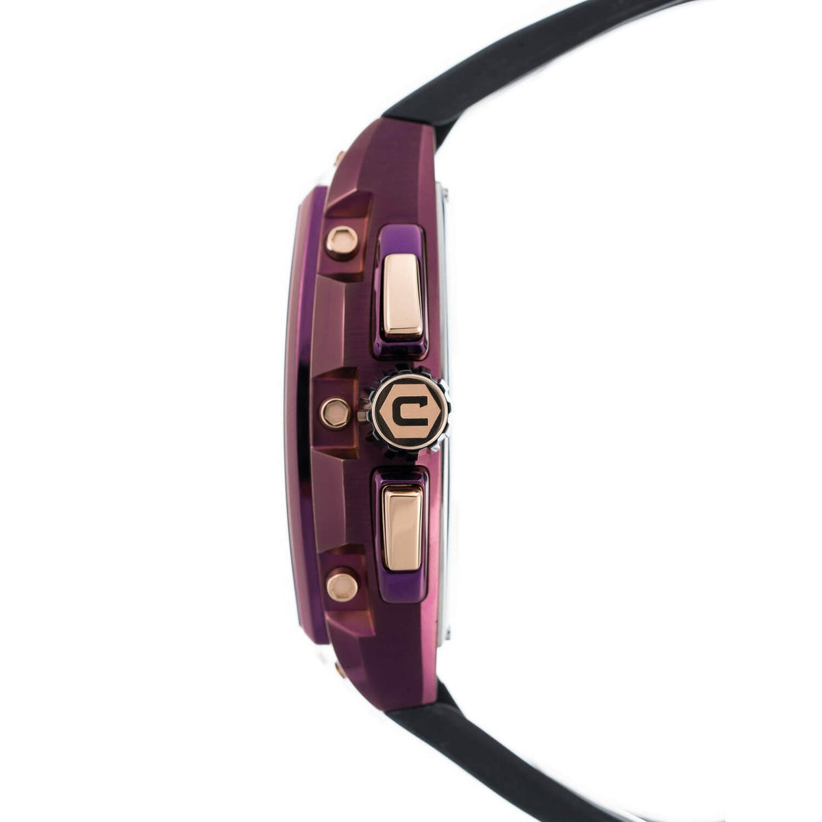 Cobalt Men's 43mm R.P.M Quartz Chronograph Tonneau Strap Watch - Purple