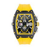 Cobalt Men's 43mm R.P.M Quartz Chronograph Tonneau Strap Watch - Yellow