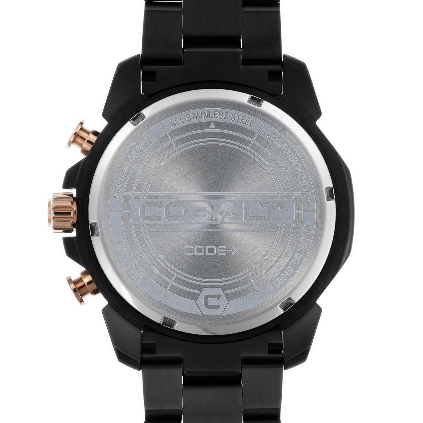 Cobalt Men's 46mm Code-X Quartz Chronograph Bracelet Watch - Rosetone