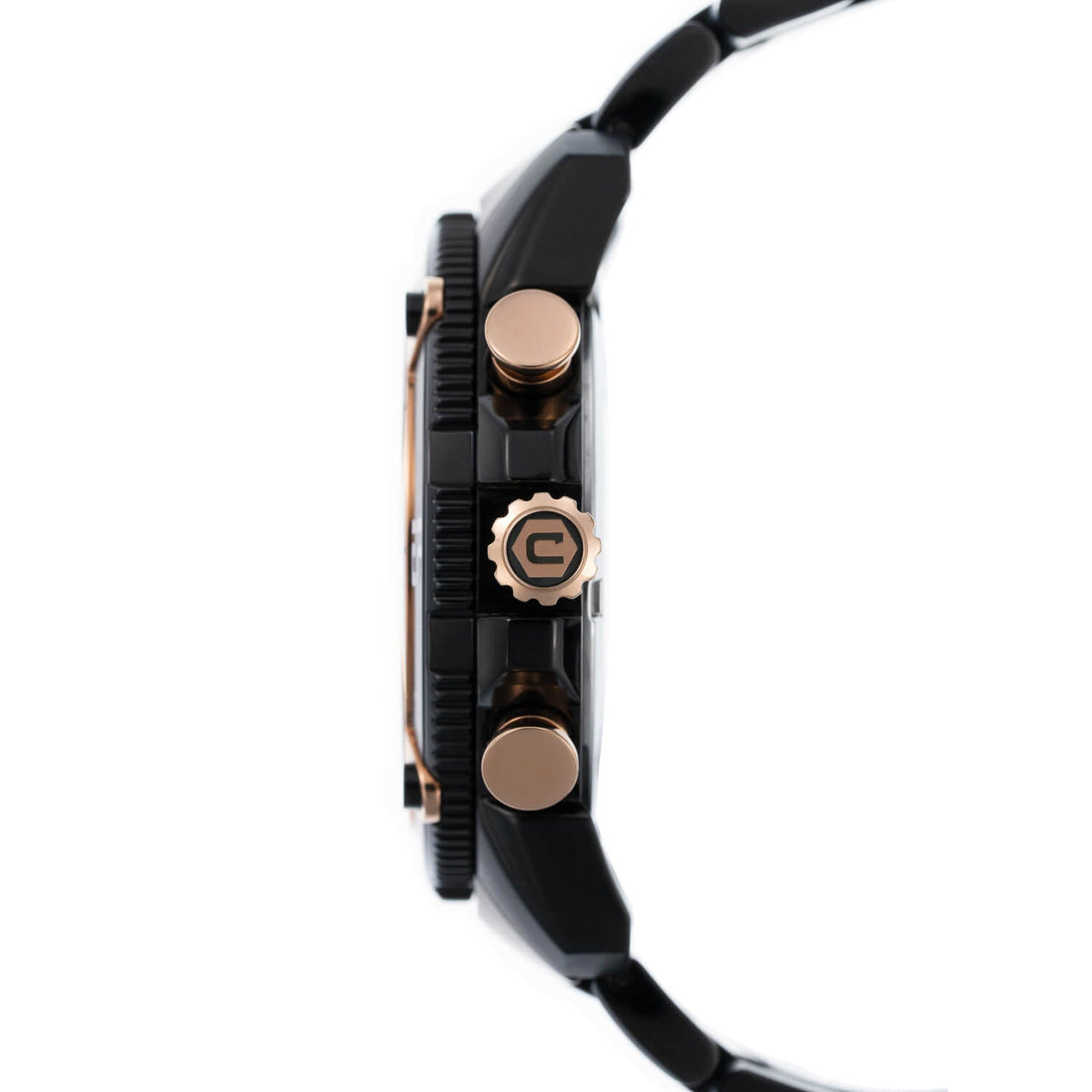 Cobalt Men's 46mm Code-X Quartz Chronograph Bracelet Watch - Rosetone
