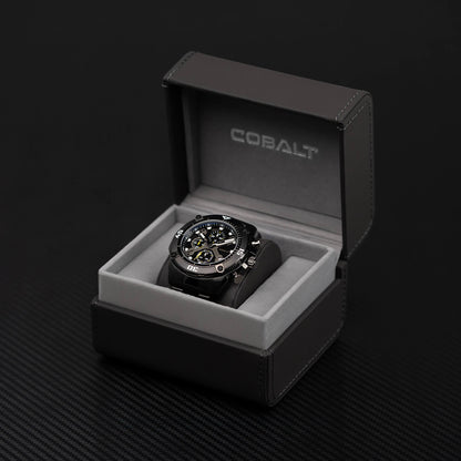 Cobalt Men's 46mm Code-X Quartz Chronograph Bracelet Watch - Black