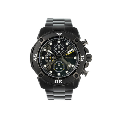 Cobalt Men's 46mm Code-X Quartz Chronograph Bracelet Watch - Black