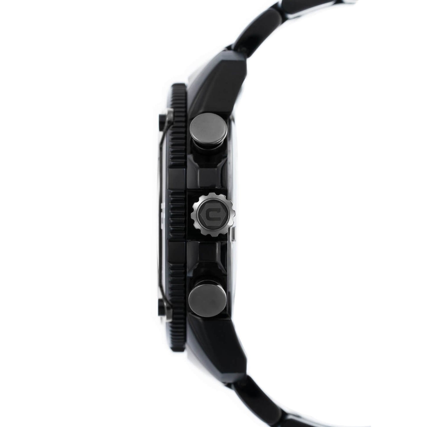 Cobalt Men's 46mm Code-X Quartz Chronograph Bracelet Watch - Black