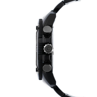 Cobalt Men's 46mm Code-X Quartz Chronograph Bracelet Watch - Black