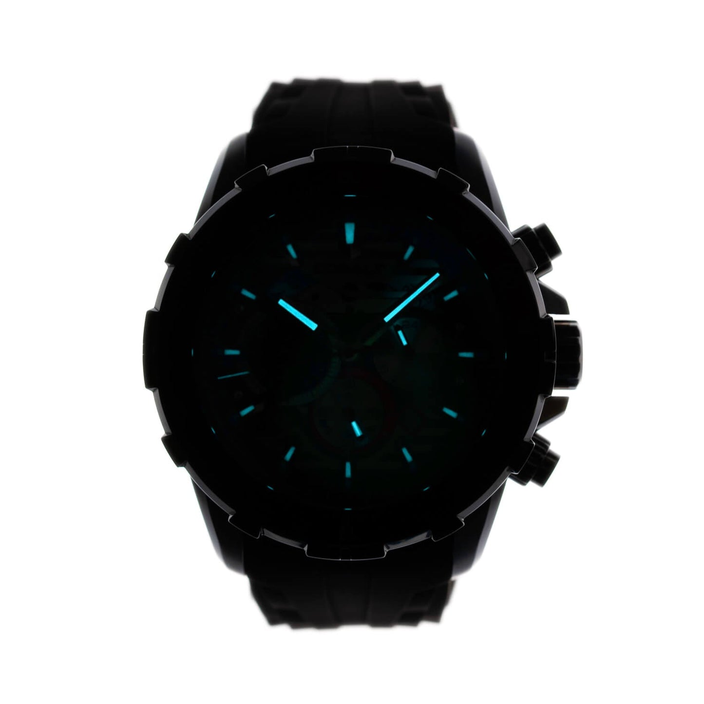 Cobalt Men's 51mm Airborne Quartz Chronograph Silicone Strap Watch - Black