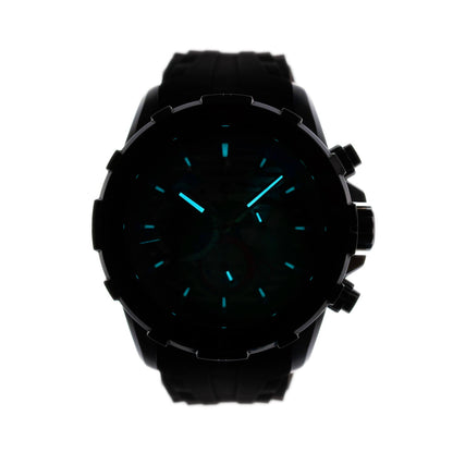 Cobalt Men's 51mm Airborne Quartz Chronograph Silicone Strap Watch - Black