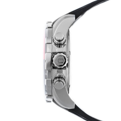 Cobalt Men's 51mm Airborne Quartz Chronograph Silicone Strap Watch - Black