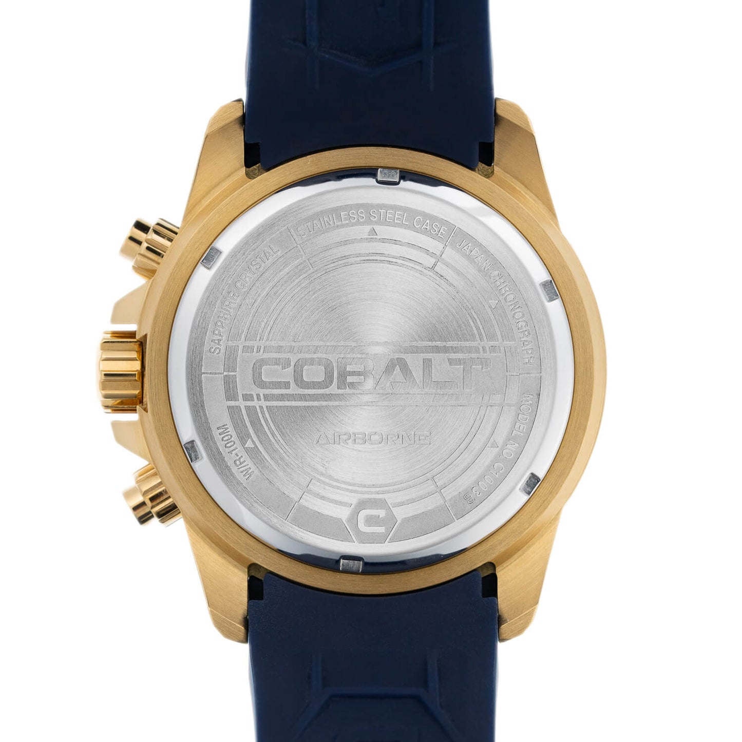 Cobalt Men's 51mm Airborne Quartz Chronograph Silicone Strap Watch - Blue