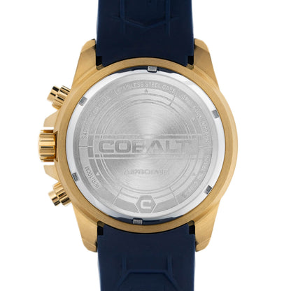 Cobalt Men's 51mm Airborne Quartz Chronograph Silicone Strap Watch - Blue