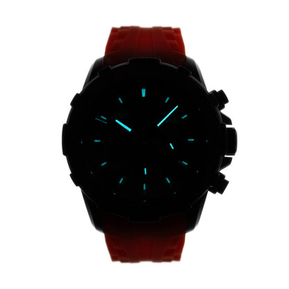 Cobalt Men's 51mm Airborne Quartz Chronograph Silicone Strap Watch - Orange