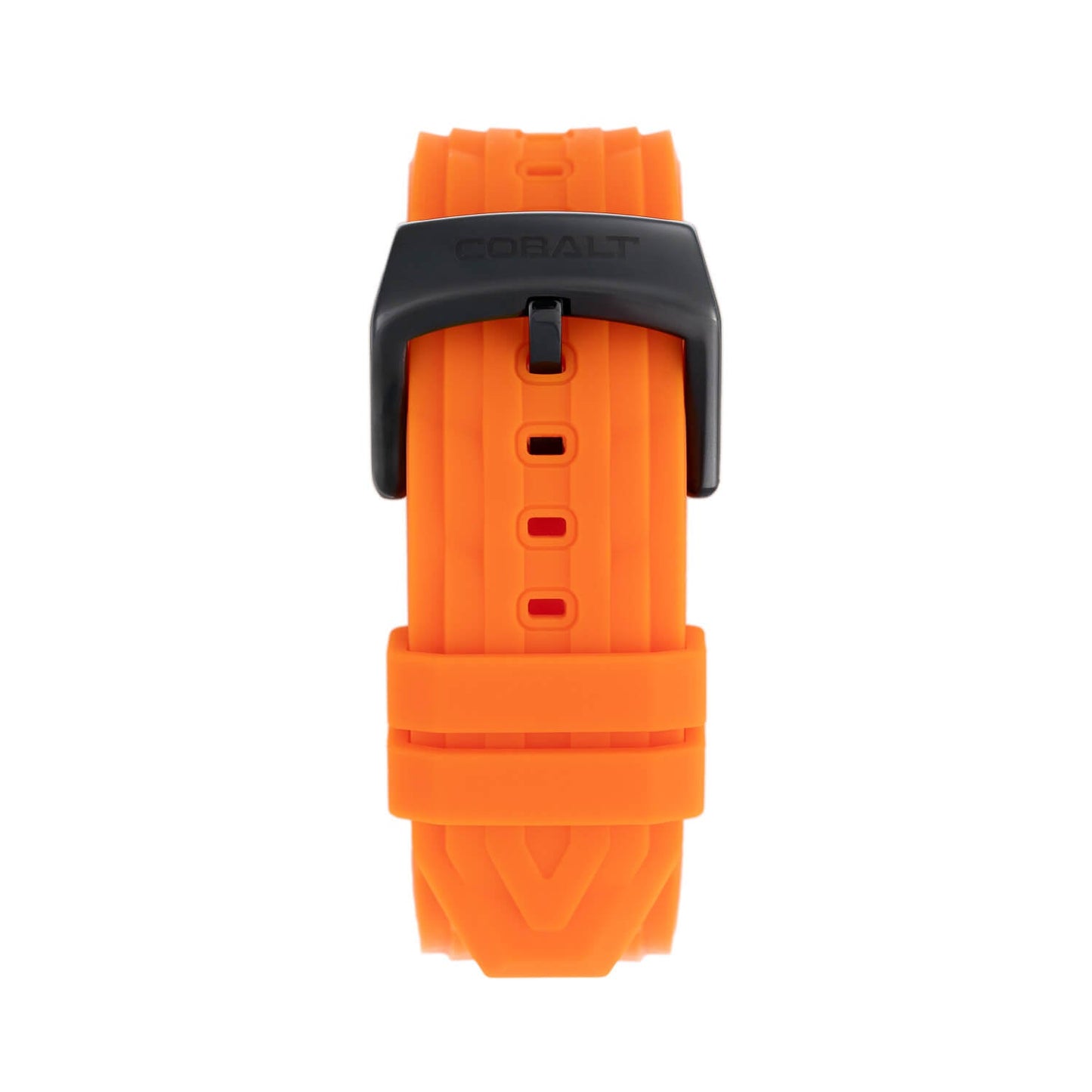 Cobalt Men's 51mm Airborne Quartz Chronograph Silicone Strap Watch - Orange