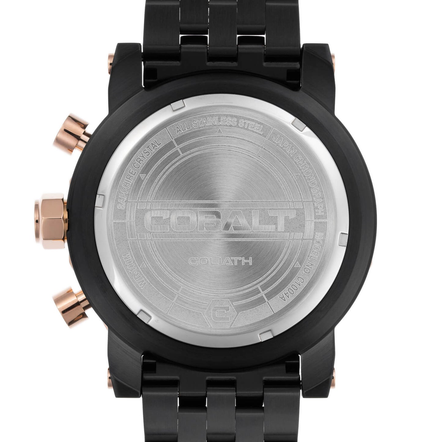 Cobalt Men's 55mm Goliath Quartz Chronograph Bracelet Watch - Rosetone