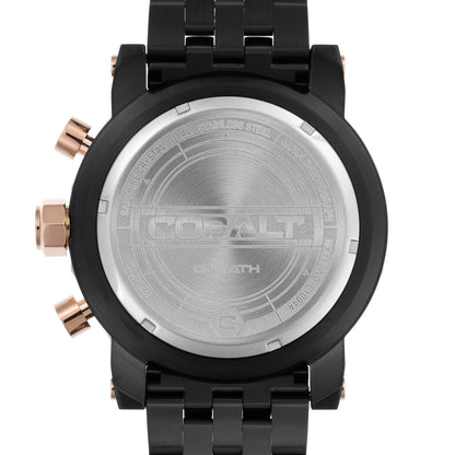 Cobalt Men's 55mm Goliath Quartz Chronograph Bracelet Watch - Rosetone