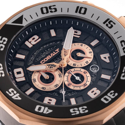 Cobalt Men's 55mm Goliath Quartz Chronograph Bracelet Watch - Rosetone
