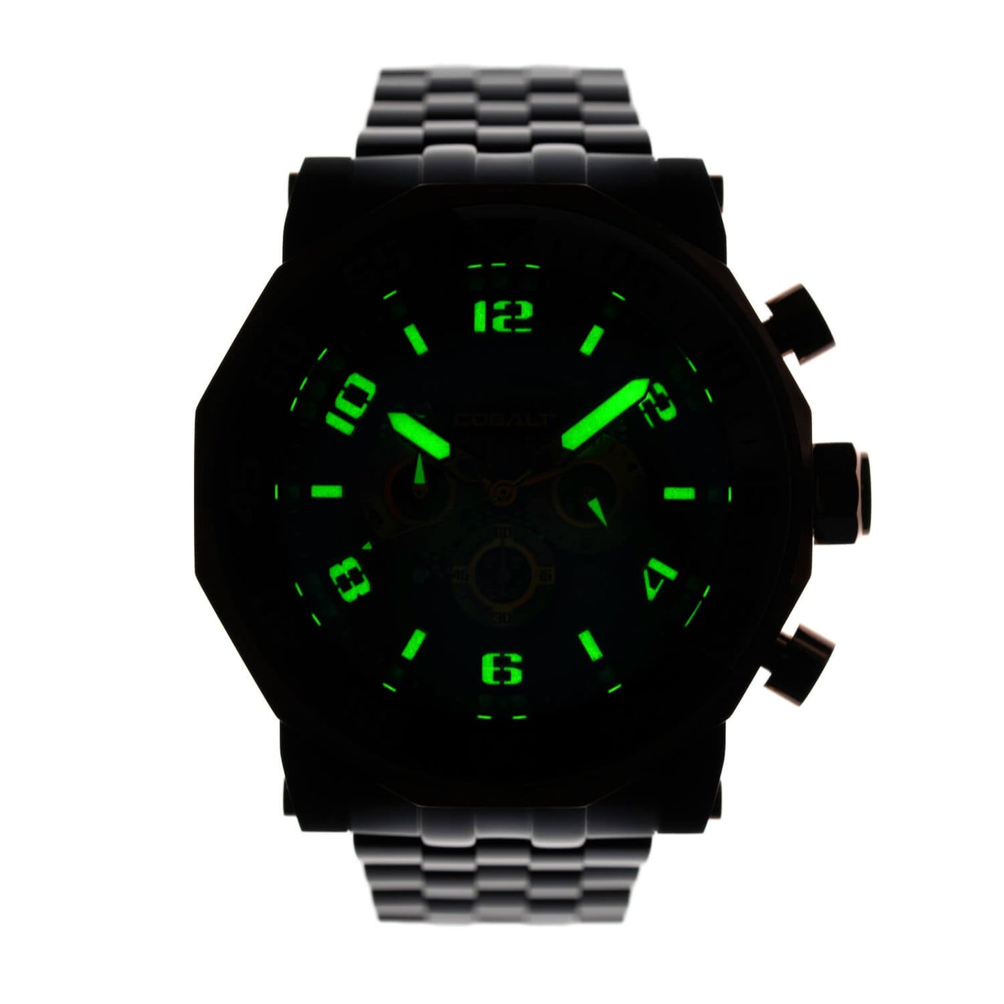 Cobalt Men's 55mm Goliath Quartz Chronograph Bracelet Watch - Rosetone