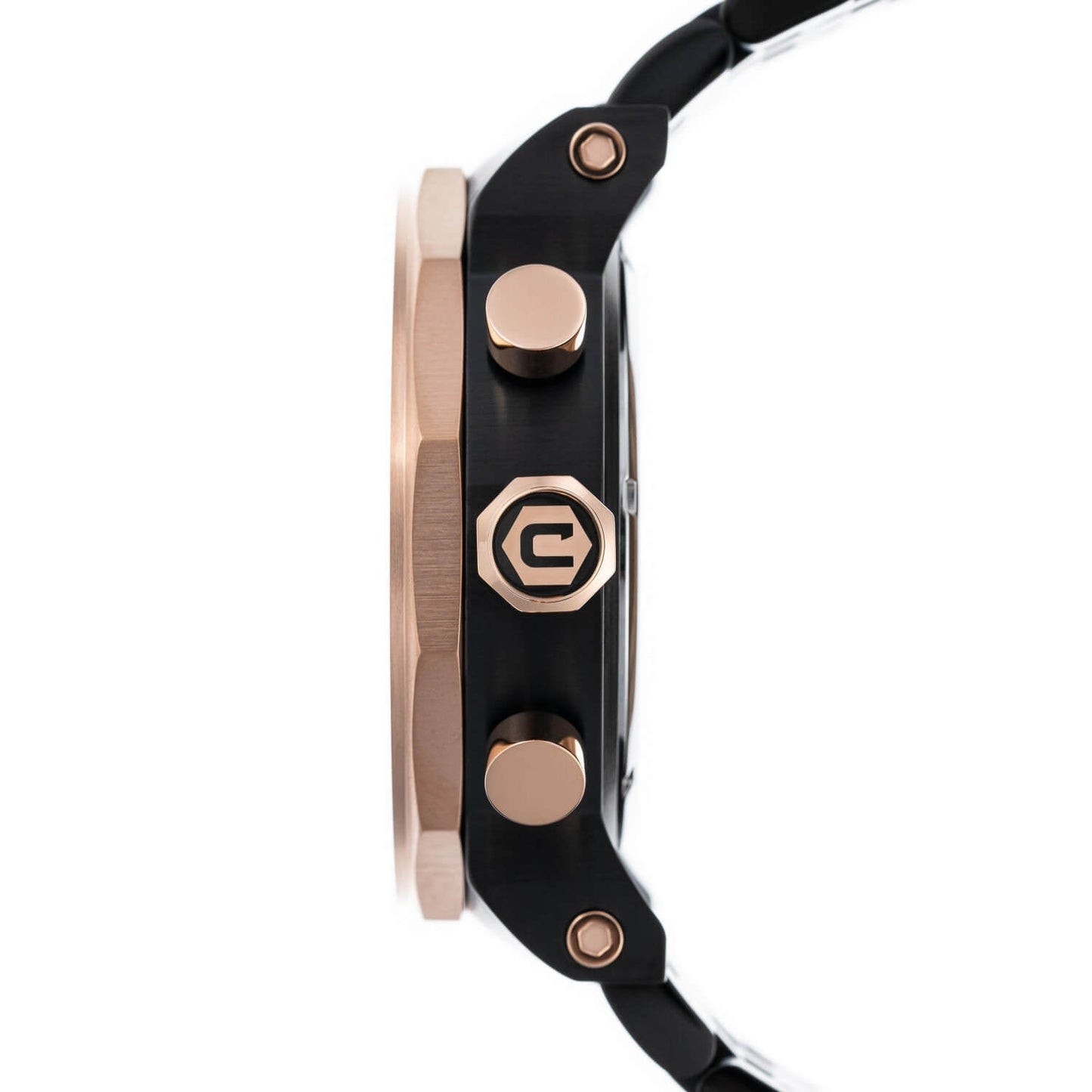 Cobalt Men's 55mm Goliath Quartz Chronograph Bracelet Watch - Rosetone