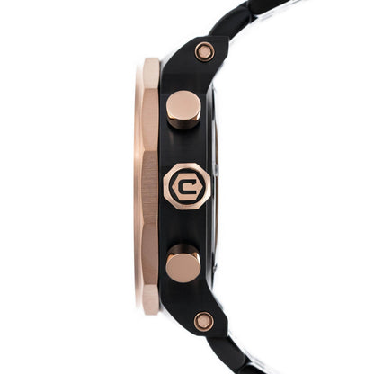 Cobalt Men's 55mm Goliath Quartz Chronograph Bracelet Watch - Rosetone